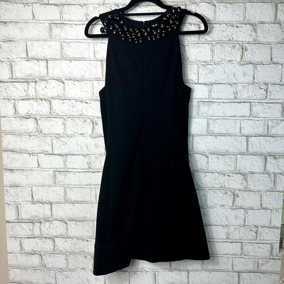 Diane von Furstenberg Dress Ceecee Beaded Shift Sleeveless Black 4 - Picture 3 of 13
